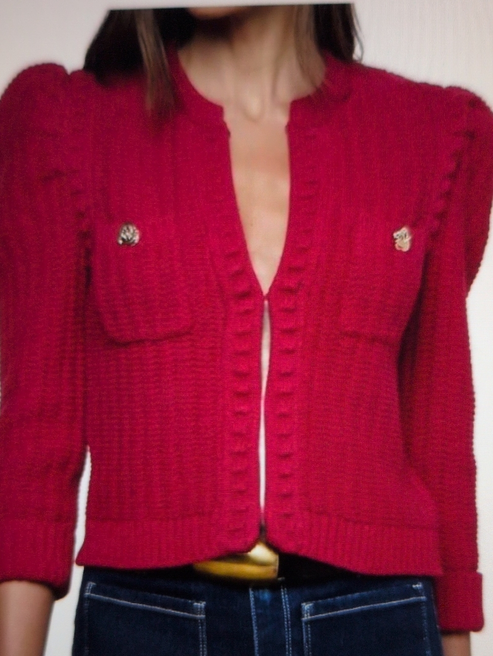 L'Agence Cropped Delli Cardigan - Picture 6 of 13